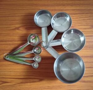 Stainless Steel Measuring Cups & Spoon Combo