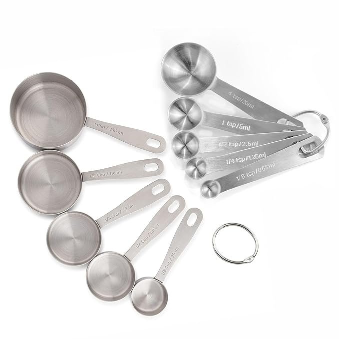 Stainless Steel Measuring Cups & Spoons